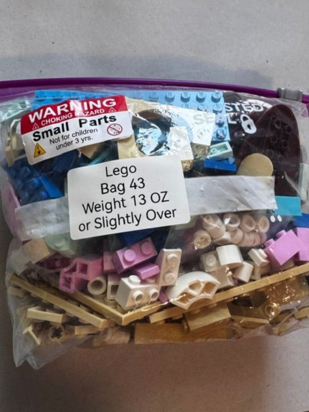 Bulk Lego Bricks & Tiles Lot Mixed Colors Quart Bag 13+ oz Assorted Pieces